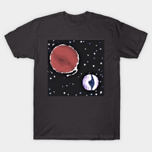 pixel planet in space T-Shirt